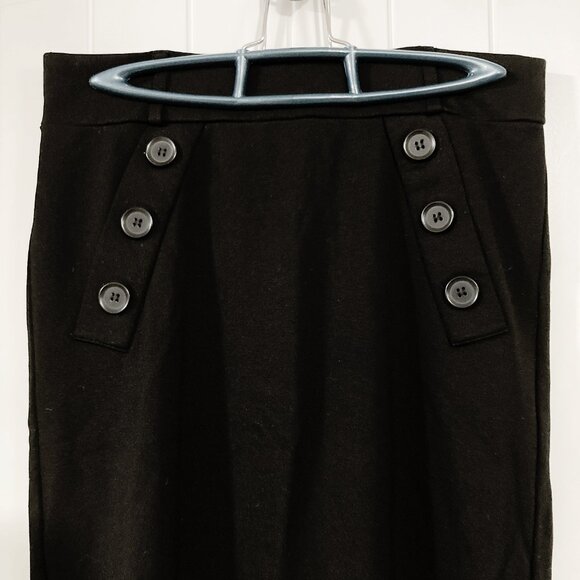Philosophy Black nautical style slip-on pencil skirt ~ Goth SMALL MEDIUM skirt - Picture 3 of 13